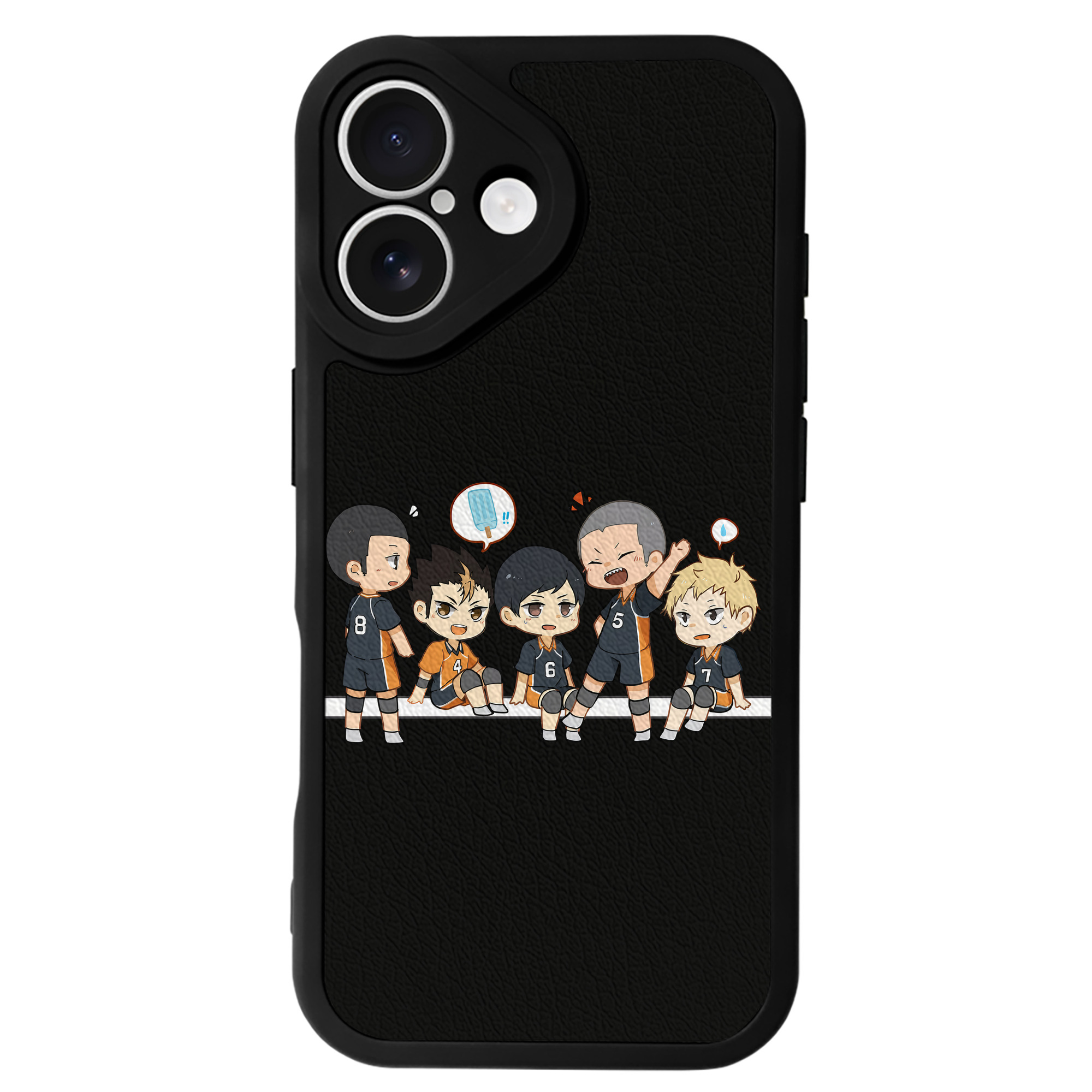 （画像用） ハイキュー!! Haikyu!! 【iPhone 16シリーズ対応】シリコンスマホケース（レザー調） 材質：シリコン
